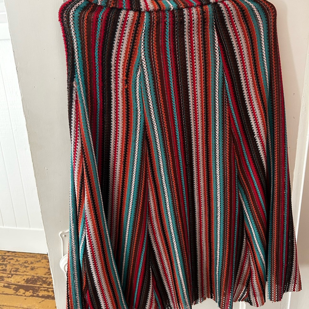Zara Colorful Striped A-Line Skirt